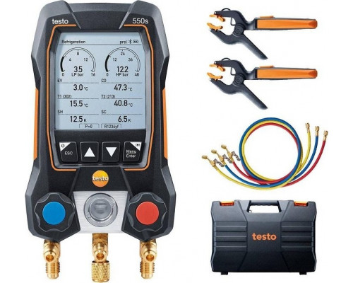 Цифровой манометрический коллектор Testo 550s комплект 3 в кейсе 0564 5503