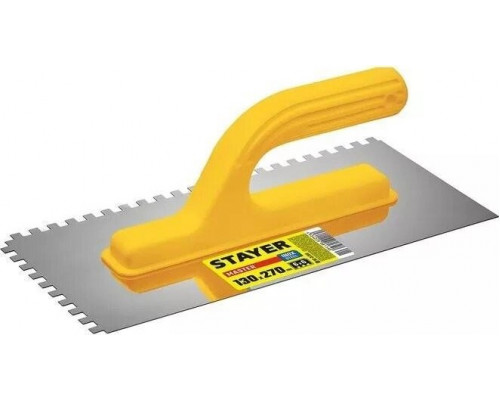 Кельма STAYER MASTER зубчатая 130х270 мм, 6х6 мм