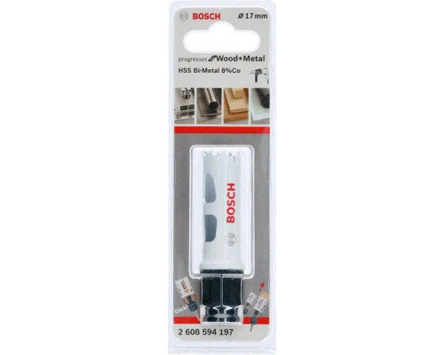 Коронка биметаллическая BOSCH PROGRESSOR 17 мм bim mm, new 2608594197