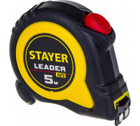 Рулетка STAYER LEADER 5м / 19мм с автостопом в ударостойком обрезиненном 3402-05-19_z02