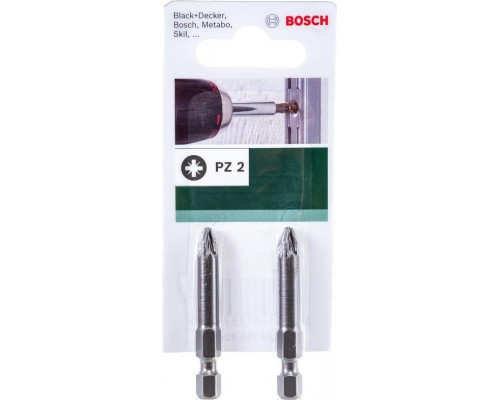 Бита для заворачивания BOSCH 49 MM PZ2 Extra Hard 2шт xh 2609255929