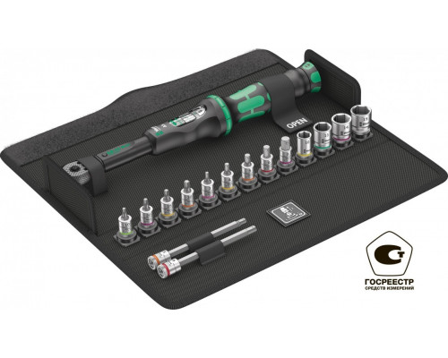Ключ динамометрический WERA 05004180001 bicycle set torque 1 с набором торцевых головок и clic WE-004180