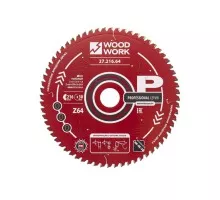 Пильный диск по дереву WOODWORK 216x1,8/1,2x30 Z=64 A=-5 27.216.64
