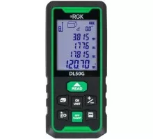 Лазерный дальномер RGK DL50G С ПОВЕРКОЙ зеленый луч с угломером  755726