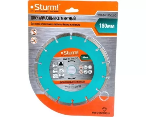 Алмазный диск универсальный STURM 9020-04-180x22-C 180мм Алмазный диск универсальный STURM 9020-04-180x22-C 180мм