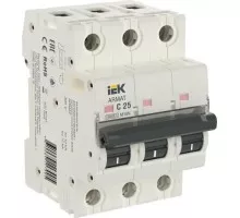 Автоматический выключатель IEK M10N ARMAT модульный 3п c 25А AR-M10N-3-C025