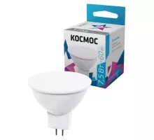 Лампа светодиодная КОСМОС JCDR 7.5W 220V GU5.3 4500K LkecLED7.5wJCDRC45