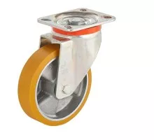 Колесо из полиуретана TELLURE ROTA 627603 d-125/40 мм, алюм/TR-Roll, поворотное, г/п 350 кг 2000000028347