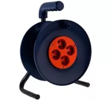Катушка GLANZEN EL-00-240Z без провода 4 гнезда, с заземлением, Ф240мм
