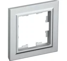 Рамка IEK BRITE РУ-1 1-м алюм. BR-M12-K47