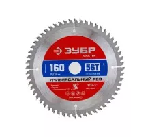 Пильный диск по алюминию ЗУБР Универсальный рез 160x20/16мм 56т 36916-160-20-56_z01