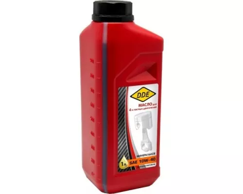 Масло для 4-тактных двигателей DDE SAE 10W40 1 л [M-SAE10W-40]
