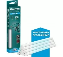 Стержень клеевой KRAFTOOL Cristal прозрачный d 11x250 мм (11-12 мм) 10 шт. 06846-10