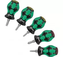 Набор отверток WERA 05008870001 stubby set 1 kraftform коротких 5 пр. WE-008870