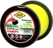 Леска триммерная DDE Classic line (2,0 ммх120 м; круг; желтая) 644-733