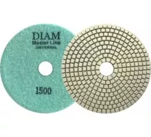 Алмазная тарелка на липучке DIAM АГШК 100*2,5 №1500 Master Line Universal (сухая/мокрая) 000628