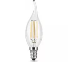 Лампа светодиодная GAUSS Свеча filament на ветру 5w 420lm 2700к е14 led 104801105