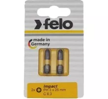 Бита для заворачивания FELO 02203241 крестовая ударная серия impact ph 3x25,2 шт