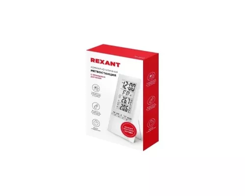 Метеостанция REXANT 70-0513 комнатно-уличная S3331SC с проводным Метеостанция REXANT 70-0513 комнатно-уличная S3331SC с проводным