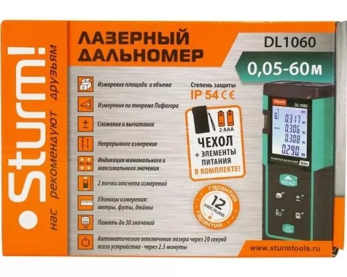 Лазерный дальномер STURM DL1060 Лазерный дальномер STURM DL1060