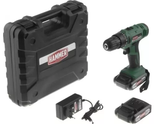 Дрель-шуруповерт аккумуляторная Hammer ACD14BS 2x2Ah, 38Hм в кейсе [101-124]
