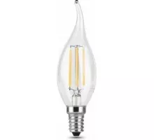 Лампа светодиодная GAUSS Свеча filament на ветру 5w 450lm 4100к е14 led 104801205