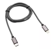 Кабель REXANT 18-7054 Type-C – Lightning для Apple, 2,4A 1 м, в нейлонов
