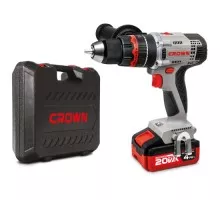 Дрель-шуруповерт аккумуляторная Crown CT21075HMX-4 BMC ударная