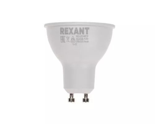 Лампа светодиодная REXANT 604-4000 Рефлектор 9,5Вт 808Лм GU10 АС 150-265В 2700К Лампа светодиодная REXANT 604-4000 Рефлектор 9,5Вт 808Лм GU10 АС 150-265В 2700К