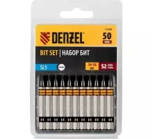 Набор бит Denzel SL5,0х50 сталь s2, шестигранный профиль, 10шт. 11659