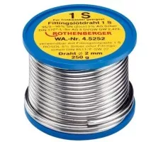 Припой для работы с фитингами ROTHENBERGER тип 1S L-SN AG5 45250 катушка 250 гр 45250