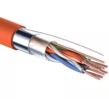 Кабель REXANT F/UTP, CAT 5e, ZH нг(A)-HF (LSZH) 4x2x0,50мм, 24AWG внутр. оранж 01-0150