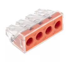 Экспресс-клемма REXANT СМК 773-174 с пастой, 4-проводная 0,75-6 мм² (50шт/уп) 07-5279