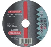 Отрезной круг по нержавеющей стали METABO 125x1,0x22,23 мм A46T Inox Novorapid 617020000