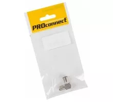 Переходник антенный Proconnect 05-4312-4-7 (гнездо F-гнездо TV), угловой для кабеля RG-6