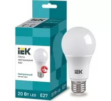 Лампа светодиодная IEK A60 20Вт 4000К Е27 Шар LLE-A60-20-230-40-E27