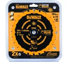 Пильный диск по дереву DeWALT 184х24тх16 мм. Extreme DT10302-QZ DT10302-QZ