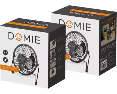 Вентилятор настольный DOMIE DX-4 USB черный 60-0225 Вентилятор настольный DOMIE DX-4 USB черный 60-0225