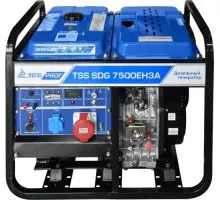 Электростанция дизельная с воздушным охлаждением ТСС SDG 7500 EH3A открытая 100027