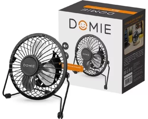 Вентилятор настольный DOMIE DX-4 USB черный 60-0225 Вентилятор настольный DOMIE DX-4 USB черный 60-0225
