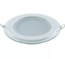 Потолочный светодиодный светильник GAUSS Glass круг 6w 490lm 4000k с дек стеклом led 947111206
