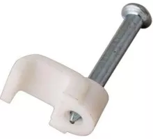 Крепеж кабеля плоский REXANT 14х7 мм, белый (упак. 50 шт) 07-4214