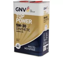 Масло моторное GNV Top Power 5W30 4 л (металл. канистра) GTP1011872020010530004