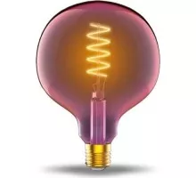 Лампа светодиодная GAUSS G125 filament 5w 190lm 1800к е27 pink flexible led 1011802105