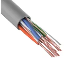 Кабель REXANT U/UTP, CAT 5e, ZH нг(A)-HF (LSZH), 4х2х0,50мм, 24AWG внутр. серый 01-0069