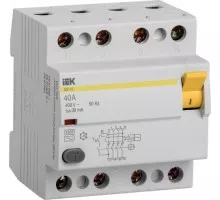 Выключатель дифференциальный (УЗО) IEK ВД1-63 4п 40а 30ма тип ac MDV10-4-040-030