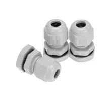 Кабельный ввод REXANT 07-8009-A3 PG-9 (4-8мм) серый, комплект (3 шт/уп)
