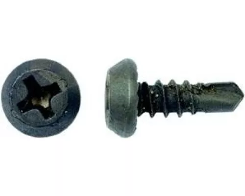 Саморез 3,5 х 11,0 для листового металла со сверлом черный [B09113511011007]