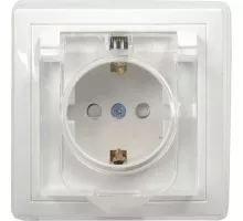 Розетка IEK Кварта Рсбш10-3 сп 16а ip44 с заземл., шторки с крышкой ERK70-K01-10-DM-44