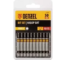 Набор бит Denzel TORX 15х50 сталь s2, шестигранный профиль, 10 шт. 11668